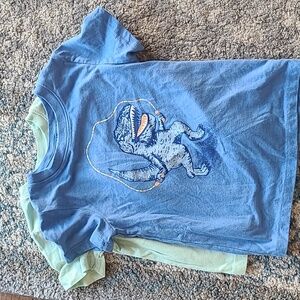 Bundle of two 2T tee shirts gap and cat and jack Green and Blue